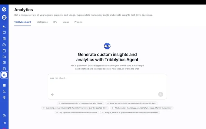 Tribblytics Agent: ask a question of your own deal and conversation data